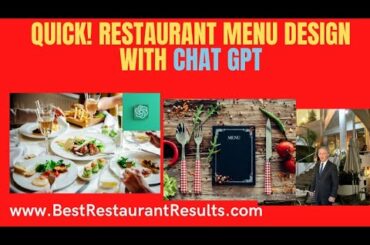 Restaurant Menu Design   QUICKLY with Chat GPT