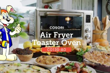 COSORI Air Fryer Toaster Oven with Rotisserie, 13-inch Pizza,100 Recipes