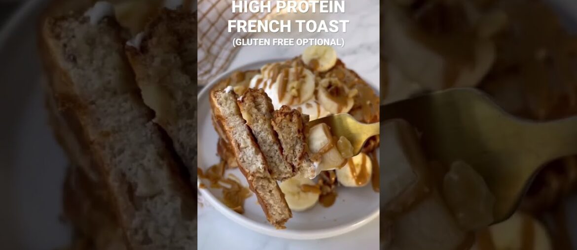HIGH PROTEIN FRENCH TOAST | easy, healthy, gluten free breakfast recipe for the weekend! #shorts HIGH PROTEIN FRENCH TOAST | easy, healthy, gluten free breakfast recipe for the weekend! #shorts