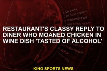 Stylish response to chicken moaning at the restaurant for wine dinner 'alcohol taste'