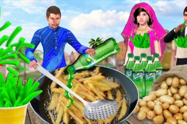 Sprite French Fries Green French Fries Recipe Moral Stories Comedy Video Hindi Kahaniya Funny Comedy