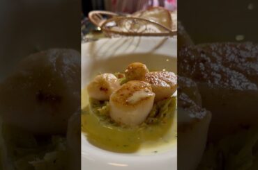 Coquilles Saint-Jacques, sea scallops, leek, bacon, beurre blanc sauce 2023