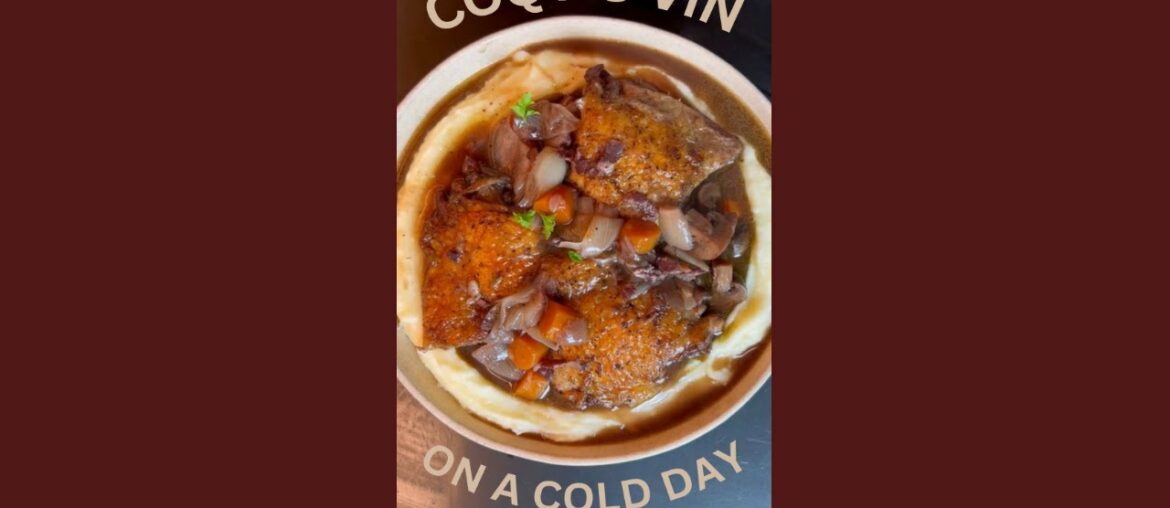 Coq Au Vn -French Chicken Stew in Red Wine Sauce