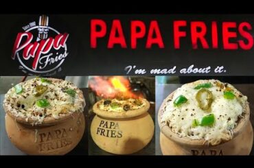 Sizzling Matka Pizza Fries | Hussain Abad Food Street Famous Papa French Fries Baked in a Clay Pot
