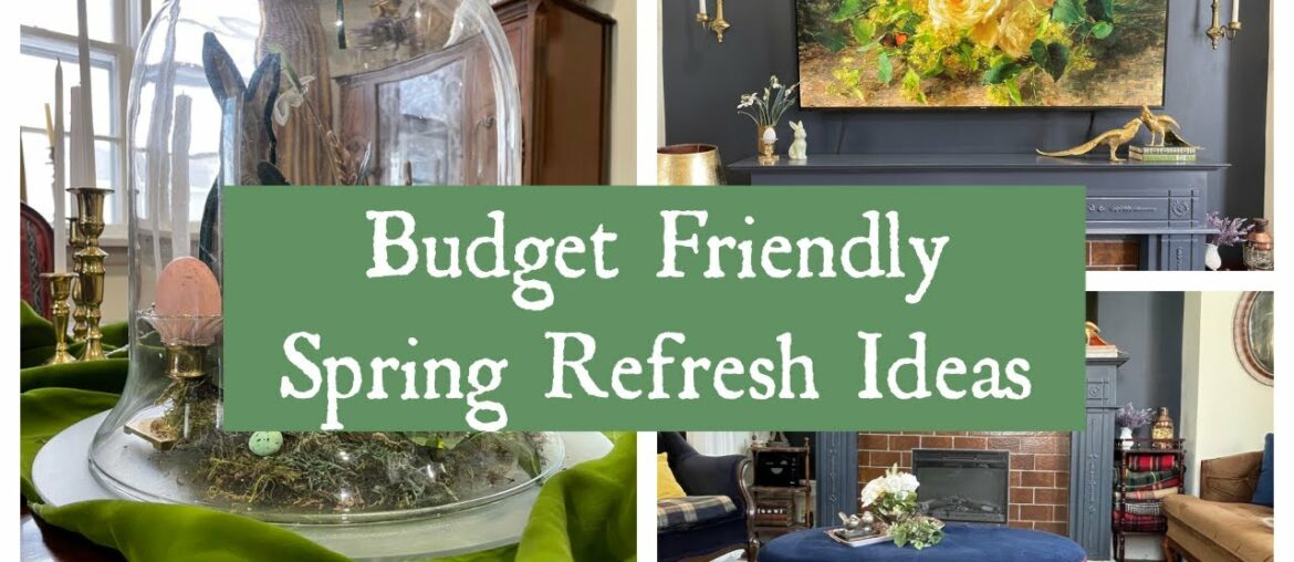 Budget Friendly Spring Refresh #spring #vintage #budget #decor #easter #frenchcountry #cottagecore