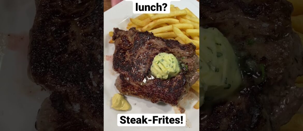 French fries and pan fried Beef Rump Steak! Perfect bistro feel for a sunny Sunday!