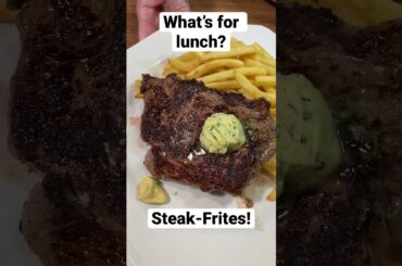 French fries and pan fried Beef Rump Steak! Perfect bistro feel for a sunny Sunday!