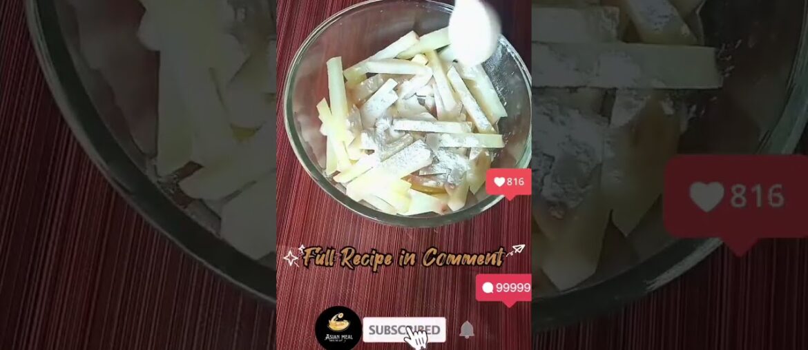 Fry It Up: Crispy and Delicious #homemade Golden#potato French Fries #recipe in a #minute #trending