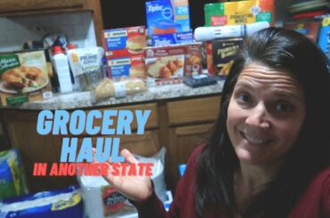Grocery Shopping and Haul in another state with my Dad