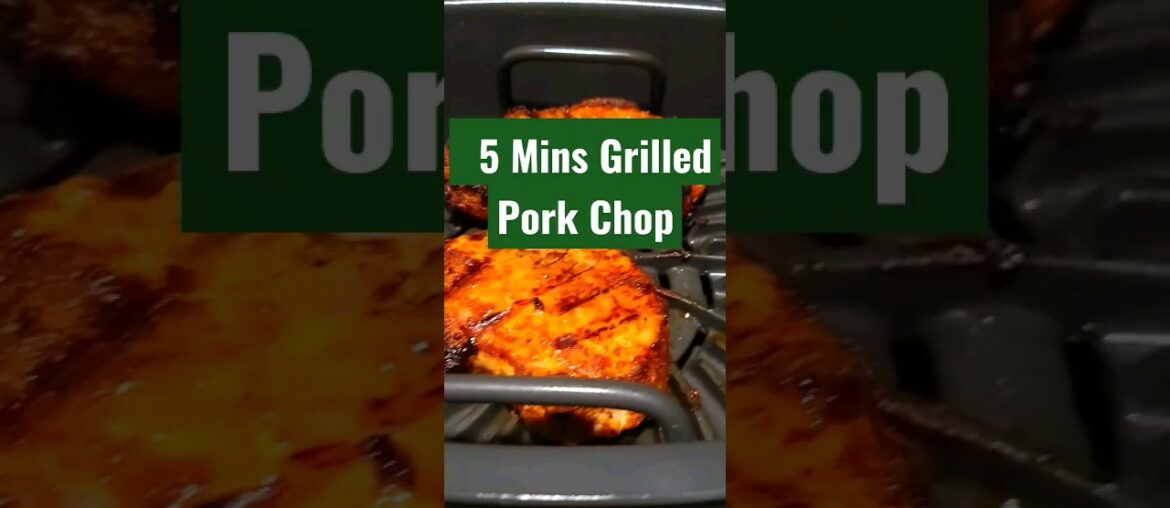 5 Mins Best  Air fyer grilled French Pork chop #grill #porkchops #gourmet #airfyer #shorts