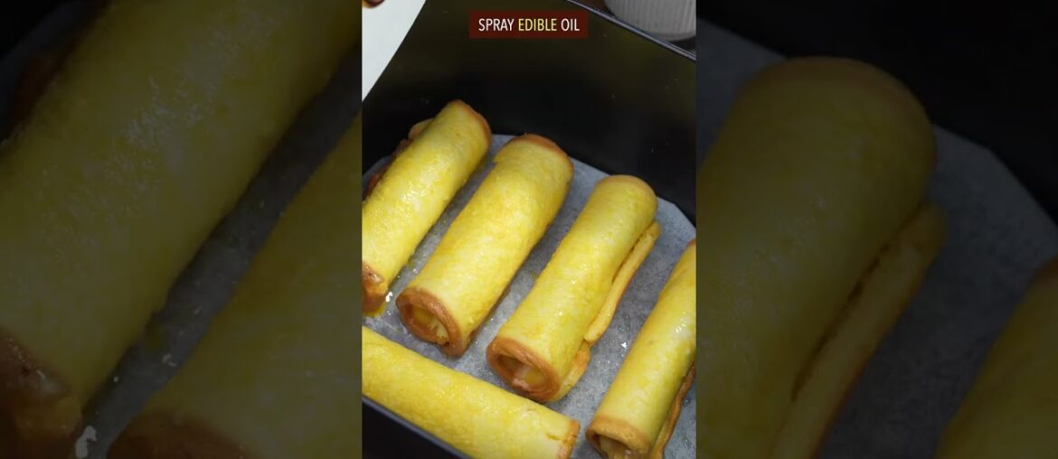 EASY FRENCH TOAST ROLL-UPS WITH BANANA & CHEESE RECIPE #recipe #frenchtoast #airfryer #fusionfood