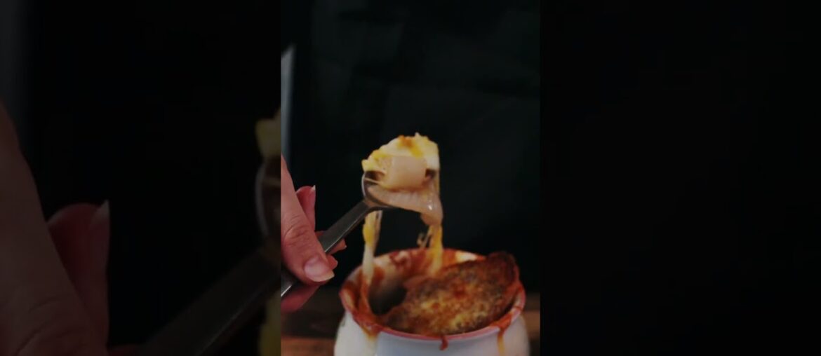 French Onion Soup in slow motion #cooking #foodie #food