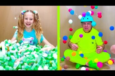 Nastya Mystery Colored Boxes Challenge and other funny kids stories