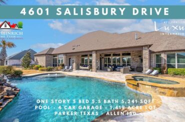 4601 Salisbury Drive, Parker TX - Luxury One Story Home in Allen ISD