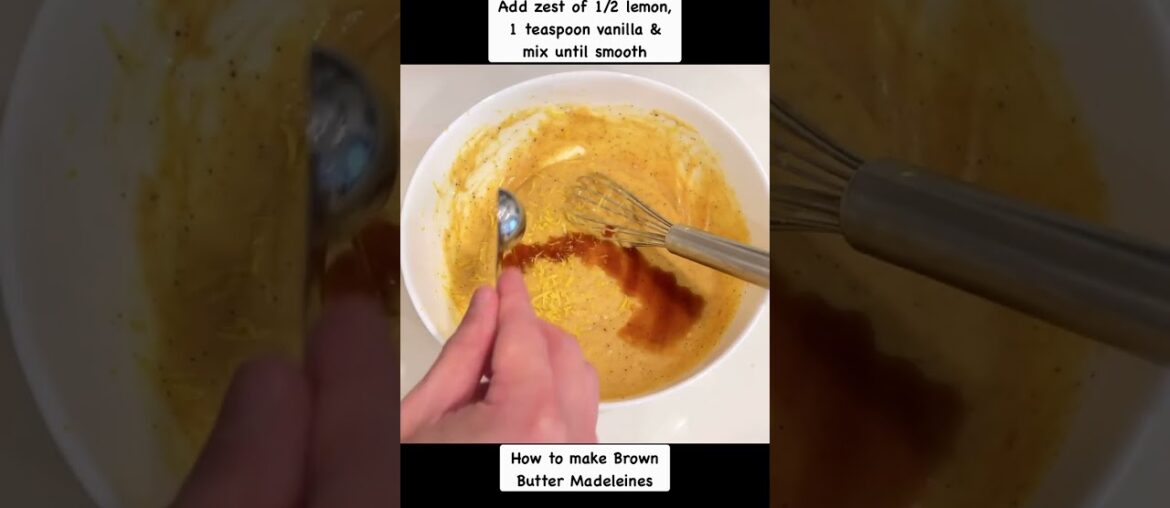 Best Ever Madeleine Recipe - How to make Madeleines with Brown Butter (French Tea Cakes) #shorts