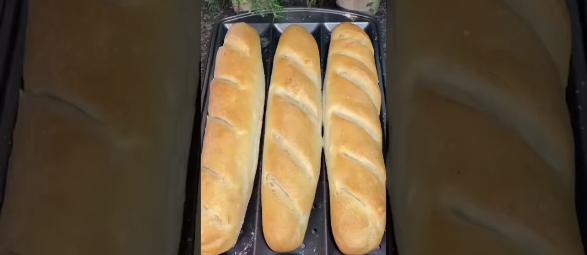 How to make the Easiest Traditional French Baguette at home! #baguette #frenchbread #bread #shorts
