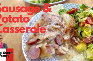 Sausage & Potato Casserole #sausage #casserole #frugal #costoflivingcrisis #potato V2