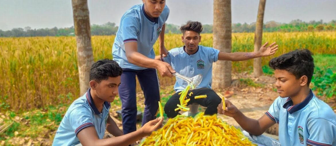 FRENCH FRIES | Crispy French Fried potatoes Recipe Cooking by Youngers in Village for Village Childs