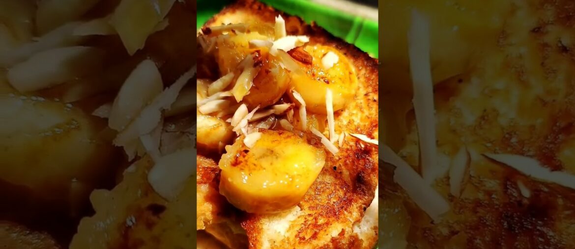 Eggless Banana French Toast Recipe #shorts #frenchtoast #eggless #banana #toast