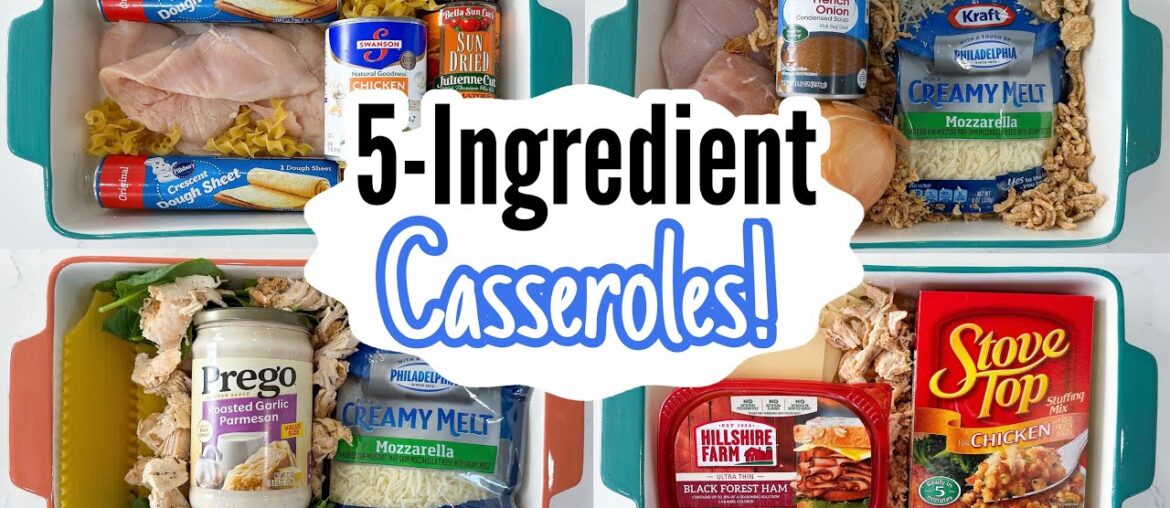 5 MIND-BLOWING Five Ingredient Casseroles | Deliciously SIMPLE Casserole Recipes | Julia Pacheco