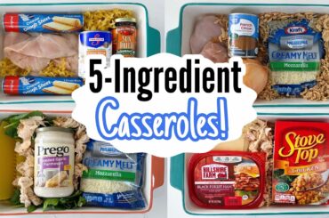 5 MIND-BLOWING Five Ingredient Casseroles | Deliciously SIMPLE Casserole Recipes | Julia Pacheco