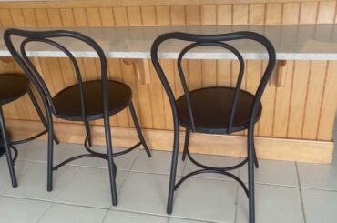 CangLong French Dining Bars, Cafes Review, Black cafe chairs look great in the space
