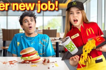 MY DAUGHTER'S NEW JOB ft/ Brent Rivera & Royalty Family