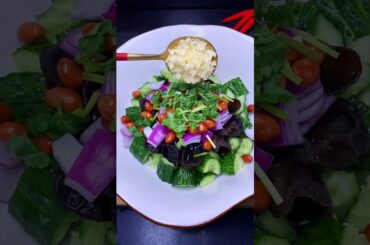 Cucumber mixed like this, appetizer and meal gourmet home cooking