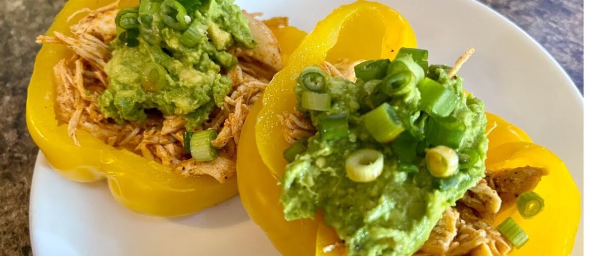Gluten Free/Dairy Free – Buffalo Chicken Stuffed Bell Peppers Gluten Free/Dairy Free - Buffalo Chicken Stuffed Bell Peppers