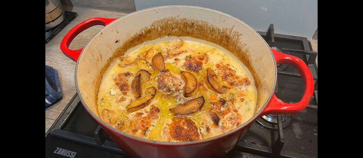 French Chicken Casserole - Normandy Inspired, Creamy Cider & Apple recipe