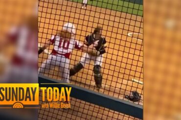 Softball player steals home with oldest trick in the book