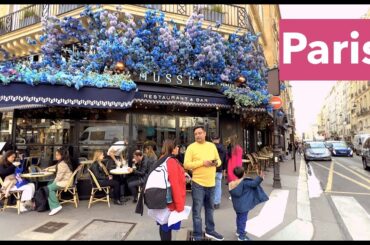 Paris France, HDR walking in Paris - Shopping streets - Spring in Paris - HDR 60 fps