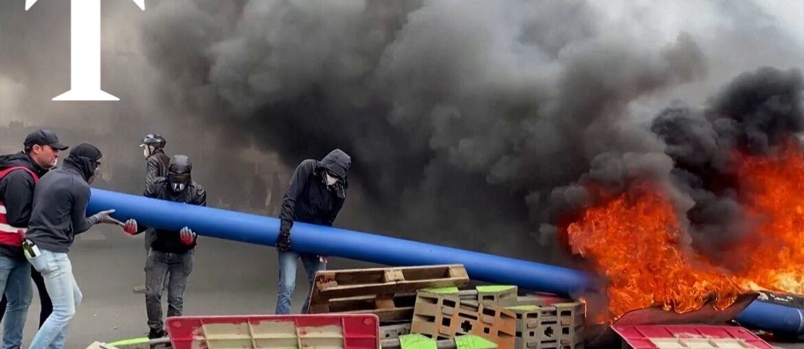 Violence erupts in French cities on tenth day of protests Violence erupts in French cities on tenth day of protests