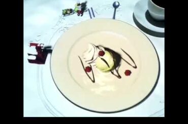 French restaurant entertains guests w Augmented Reality 3D Projections while they wait for dessert
