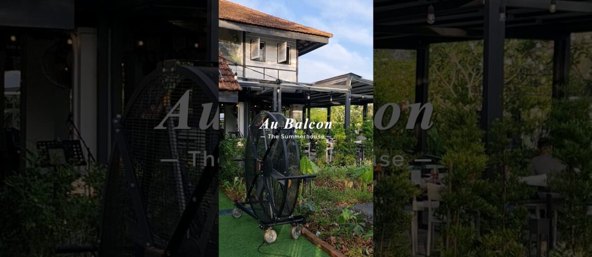 Dining at second floor overlooking beautifully whimsical gardens.