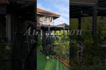 Dining at second floor overlooking beautifully whimsical gardens.