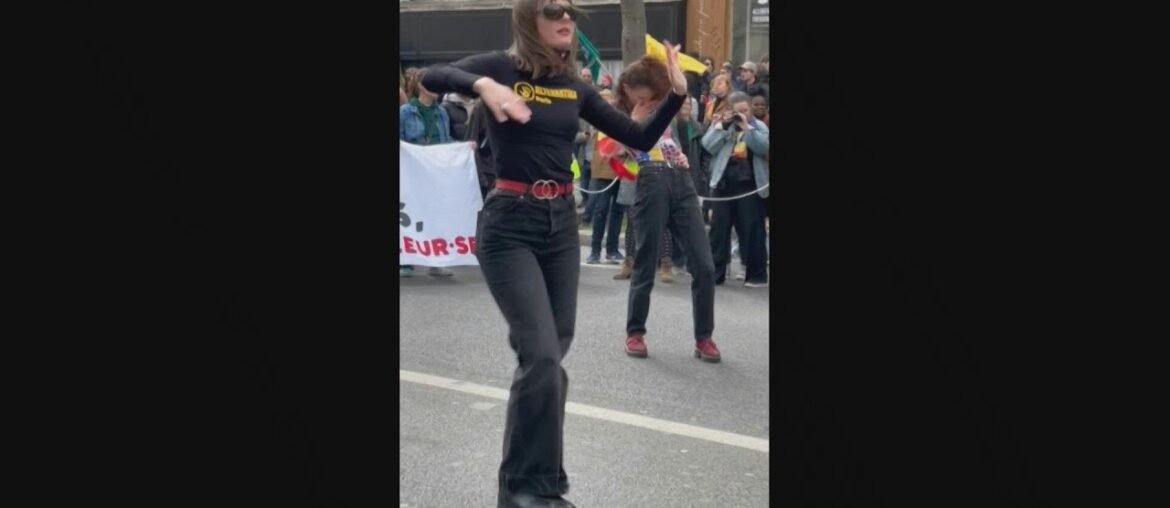French activist uses dance as means to protest pension reform | AFP French activist uses dance as means to protest pension reform | AFP