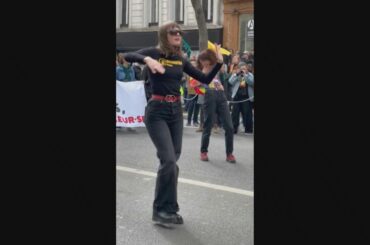 French activist uses dance as means to protest pension reform | AFP