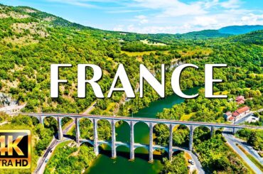 FLYING OVER FRANCE 4K Video UHD - Peaceful Piano Music With Beautiful Nature Video For Relaxation