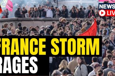 Fires, Clashes & Tear Gas In Paris As Protesters Opposed Macron's Pension Bill | France Protest