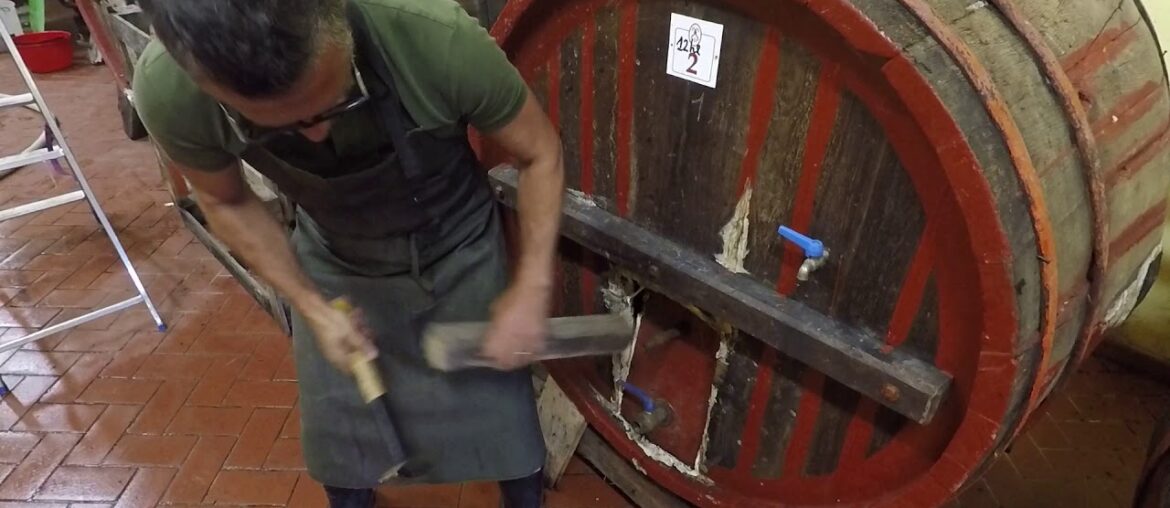 Opening up a 150 year old barrel with Danilo Marcucci