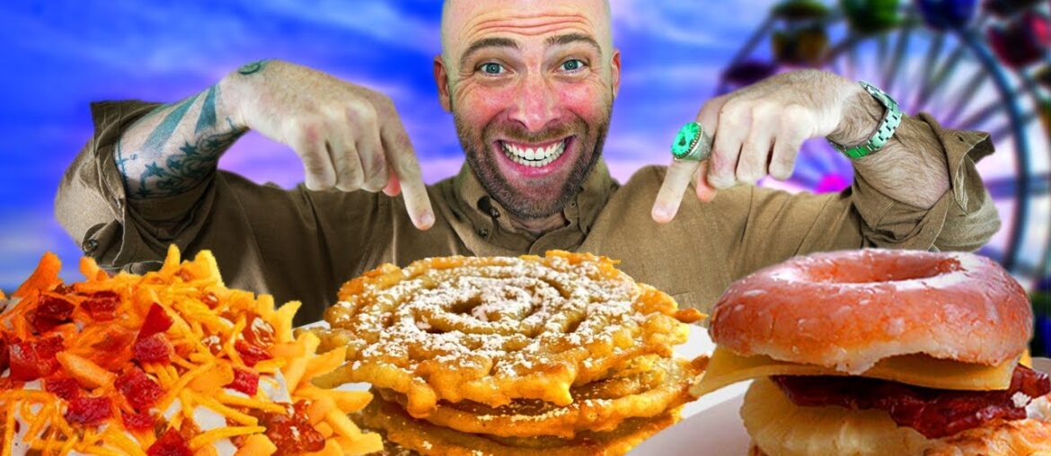 USA's MOST BIZARRE Fair Foods!! 15,000 Calories FOOD CHALLENGE!!