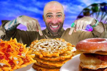 USA's MOST BIZARRE Fair Foods!! 15,000 Calories FOOD CHALLENGE!!