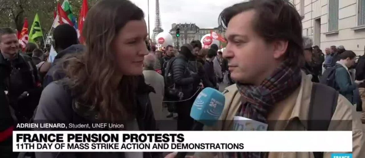 France pension protest: 'It's really important to show the govt that people are still on the street'
