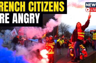 Fires, Clashes & Tear Gas In Paris As Protesters Opposed Macron's Pension Bill | France Protest