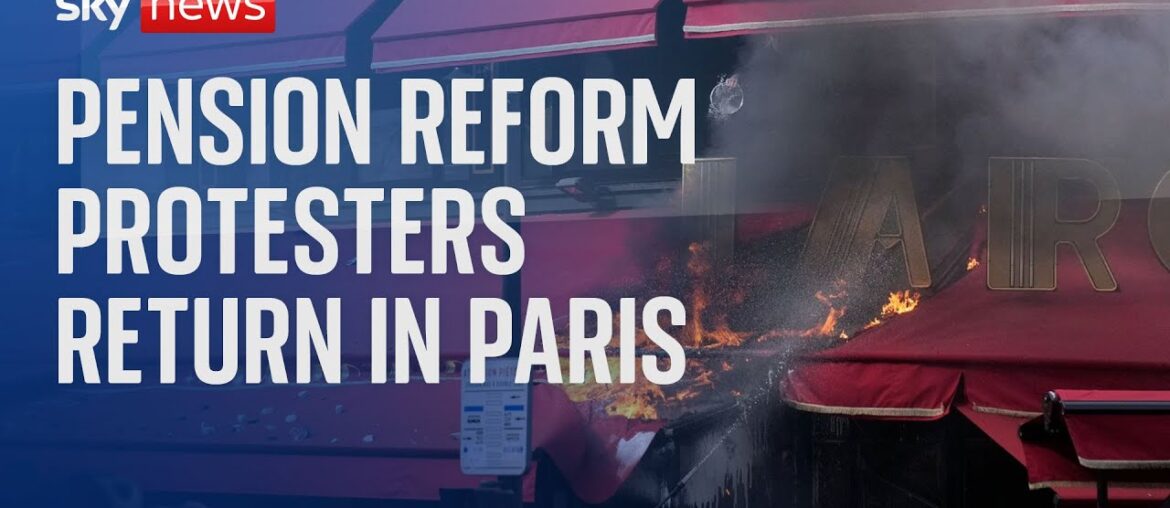 One of President Macron's favourite restaurants set on fire in pension reform protests