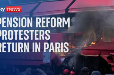 One of President Macron's favourite restaurants set on fire in pension reform protests
