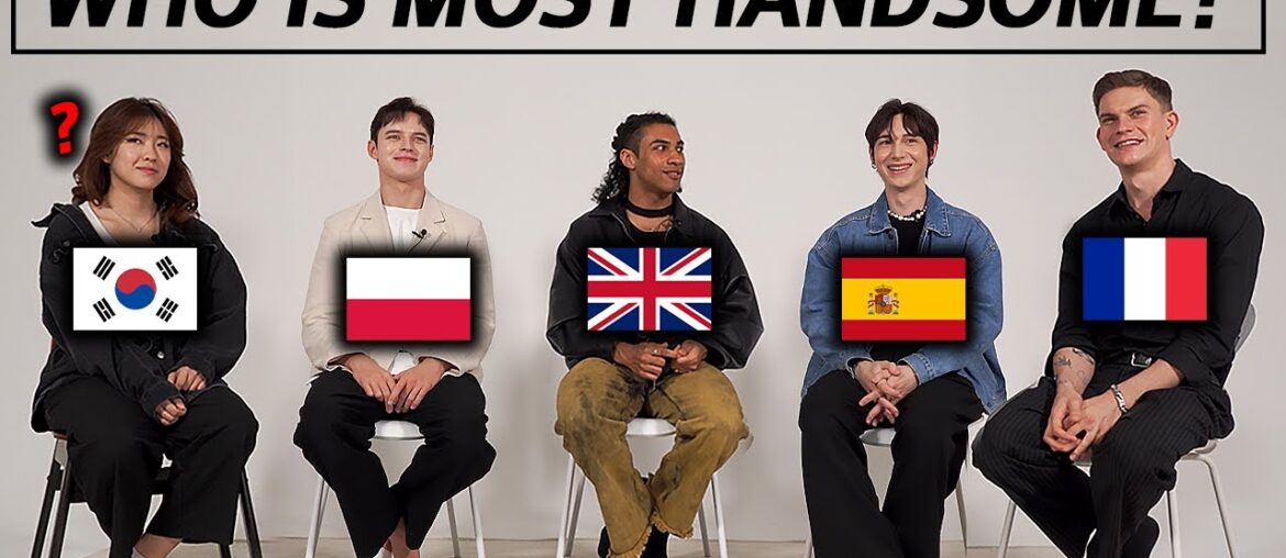 Which Countries Have the Most HANDSOME Men (Korea, Poland, Spain, United Kingdom, France).mp4