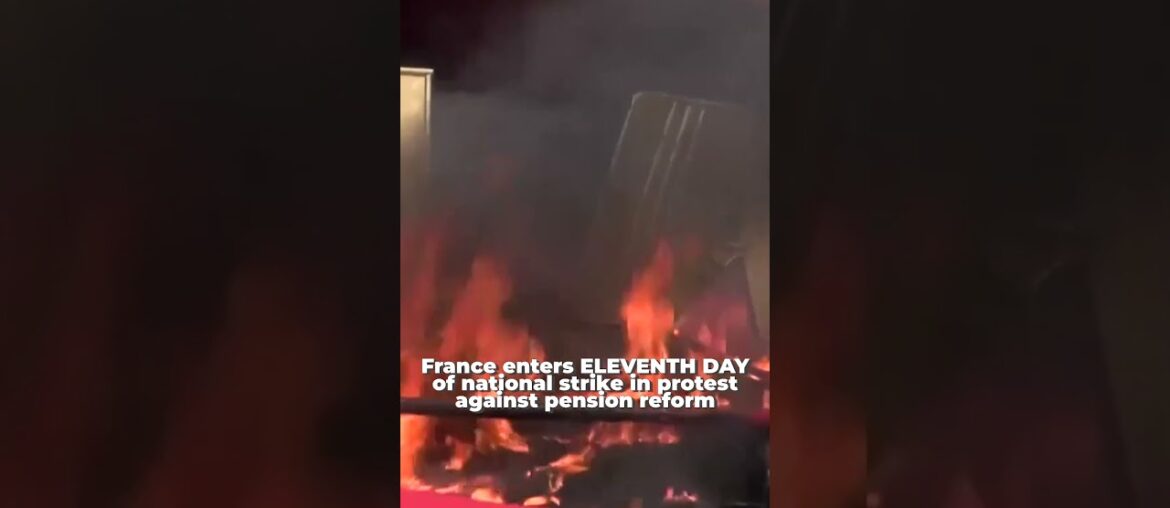 Ugly scenes in Paris as France enters ELEVENTH DAY of national strikes over Macron's pension reform