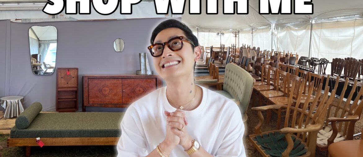 VINTAGE & ANTIQUE SHOP WITH ME AT THE LARGEST ANTIQUES FAIR IN THE COUNTRY! FURNITURE & DECOR